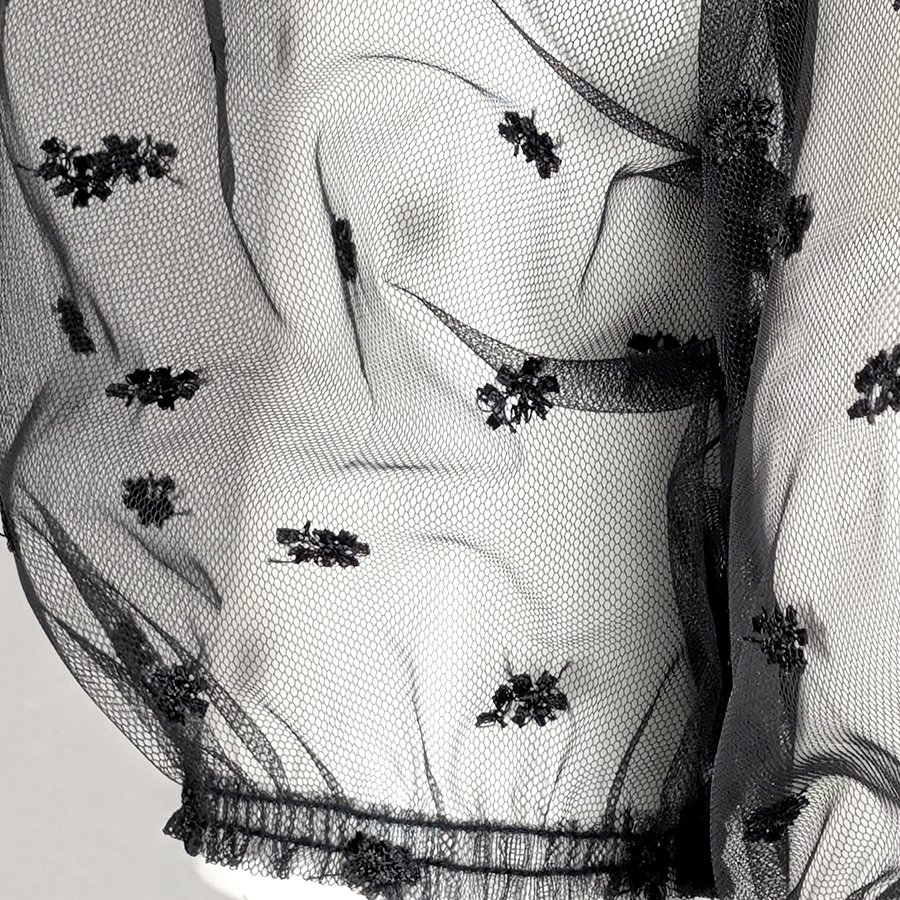 Wenger Dirndlbluse Isabella, Spitze, schwarz #3