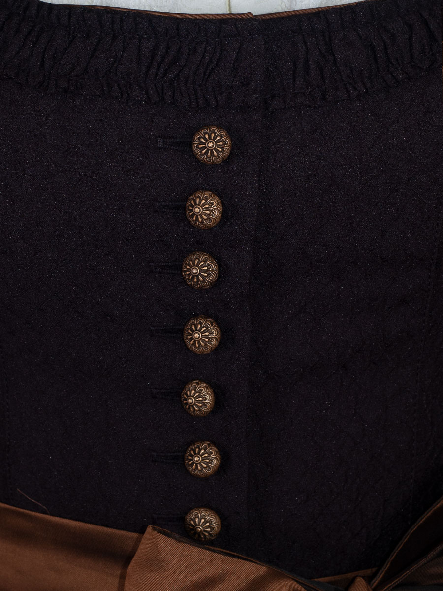 Hammerschmid Koflersee Dirndl, schwarz-braungold, festlich, 80lg #4