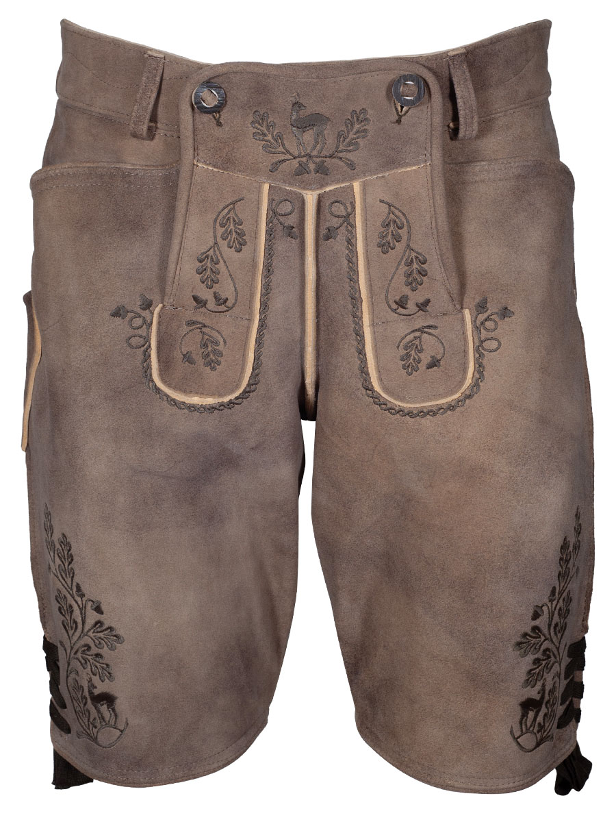 Weinbauer Kurze Lederhose Franz, Ziegenvelour, inka, oliver Stick #1