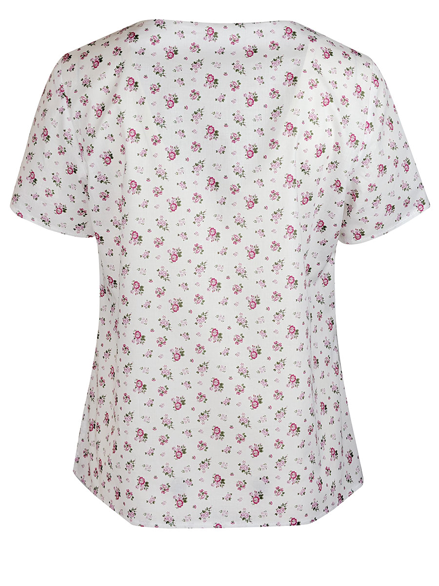 Hiebaum Sommerbluse, pinkes Blumenmuster #3