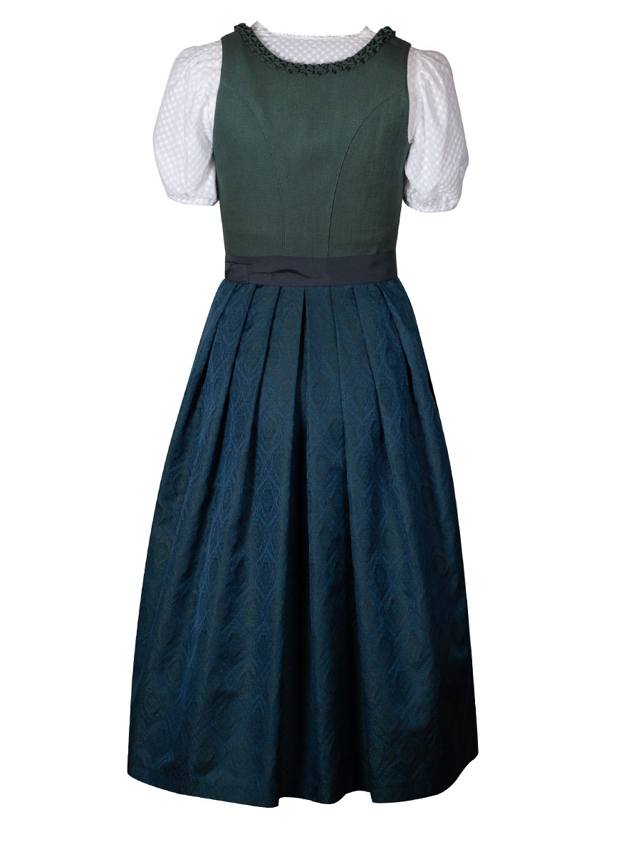Wenger Leinendirndl Ally, grün, festlich, 80lg #3