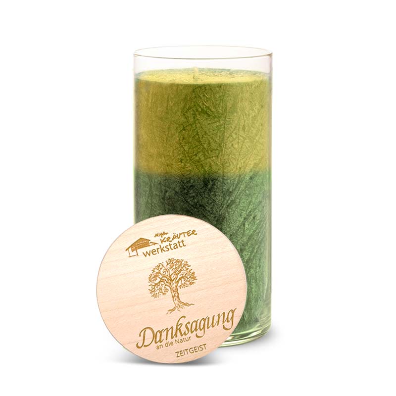 Allgäuer Heilkräuter Kerze, Zeitgeist im Glas, Danksagung #1