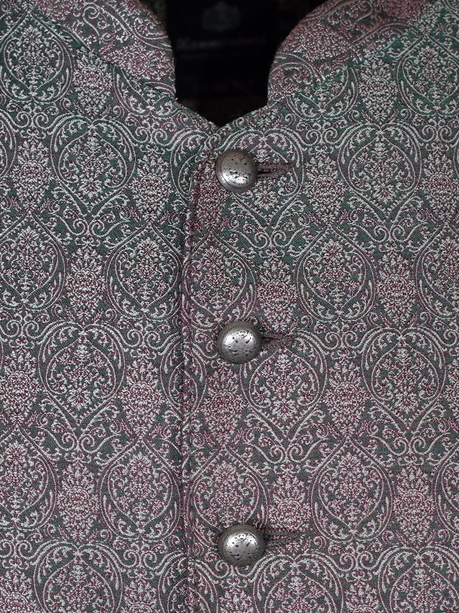Hammerschmid Herrenwesten Elias, grün-rot, schwarzer Rücken, Slim Fit #3