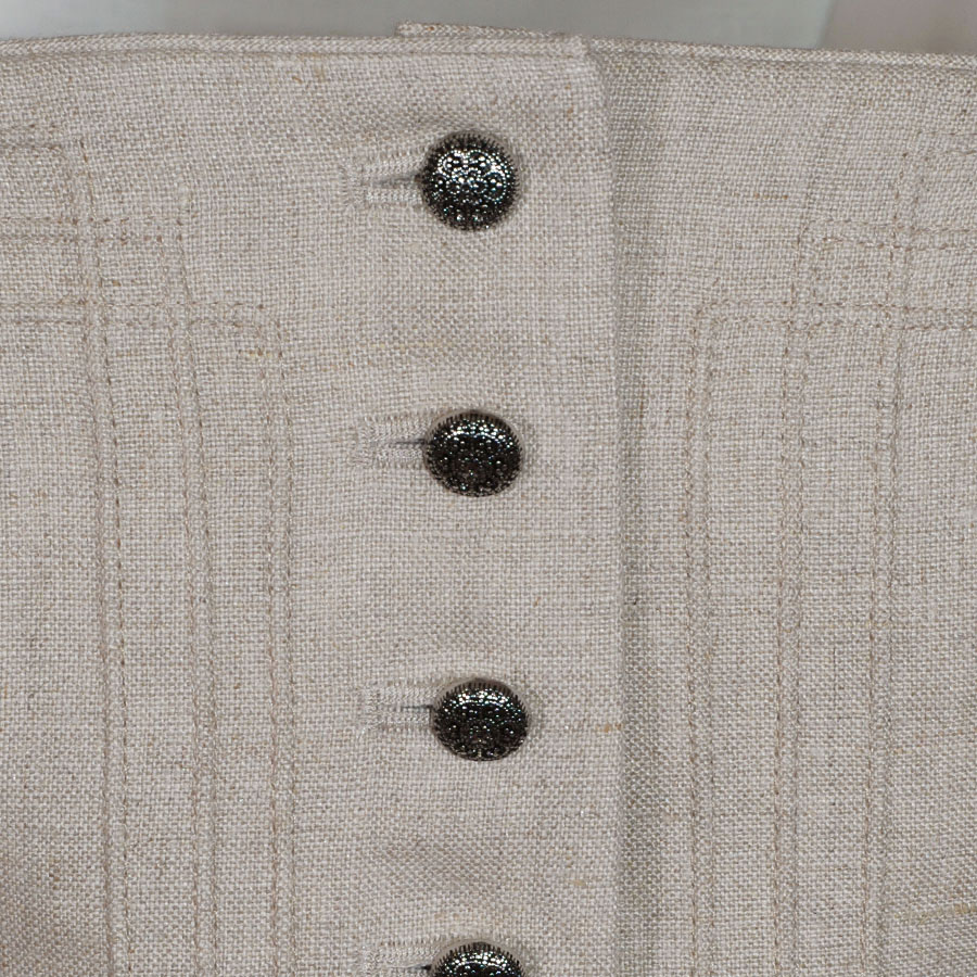 Berwin & Wolff Leinen Mieder, beige, Schoßerl #3