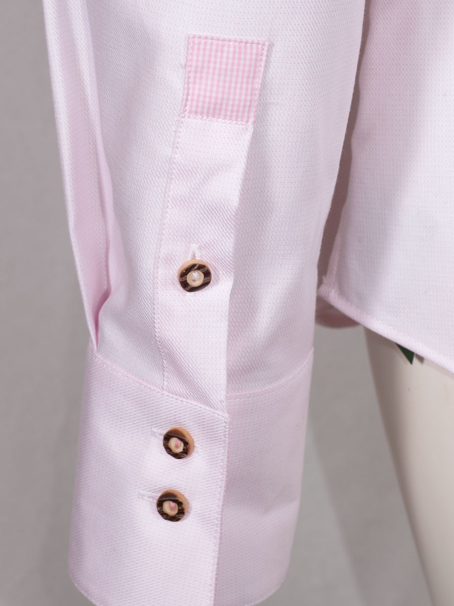 Arido Bluse Langarm, rosa, Hirschhornknöpfe #4