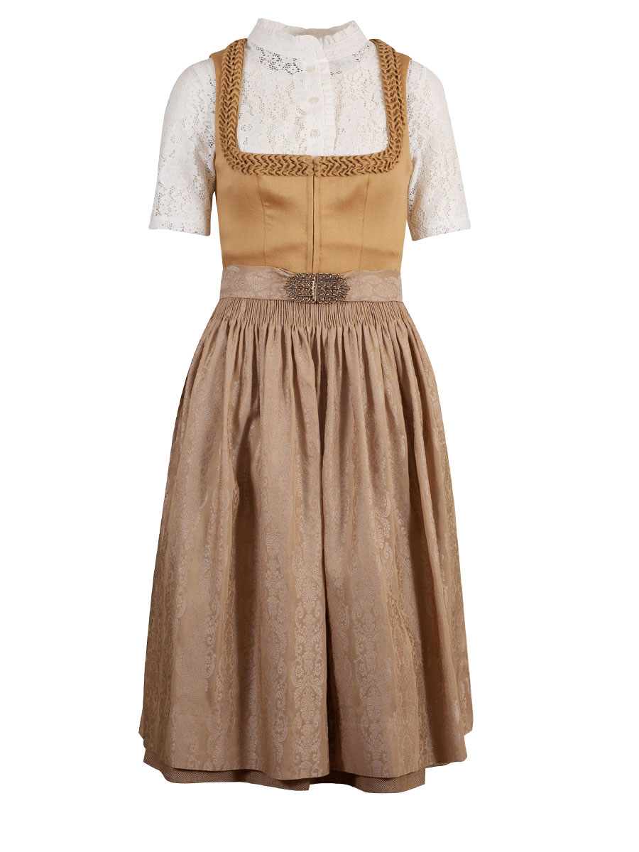 Gottseidank Dirndl Vreni, gold, hochwertig, festlich, 70cm #1
