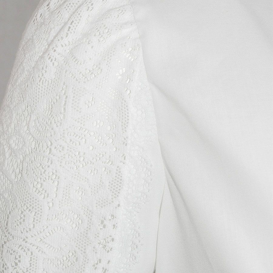 Wenger Dirndlbluse Gina, weiß, Ärmel mit Spitze #4
