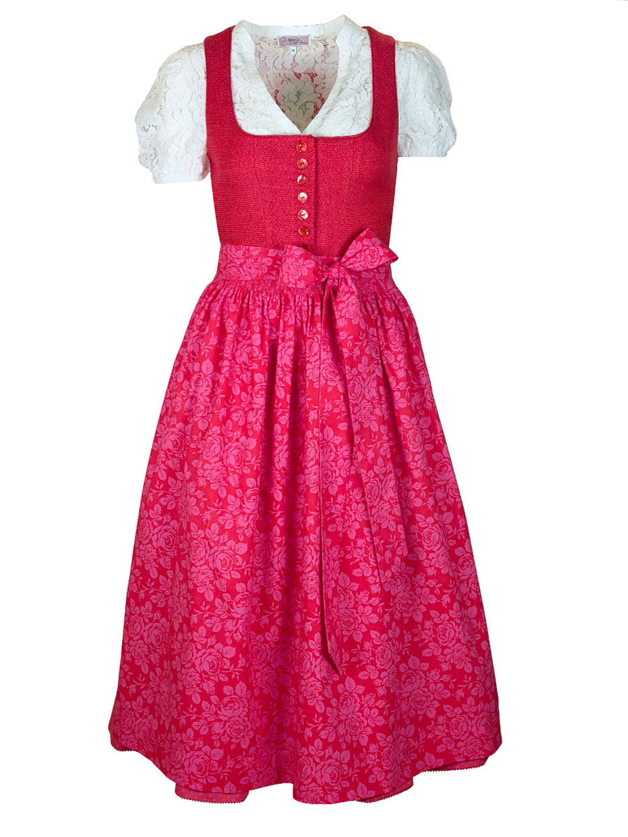 Hammerschmid Dirndl Pillersee, pink-rot, 80lg #1