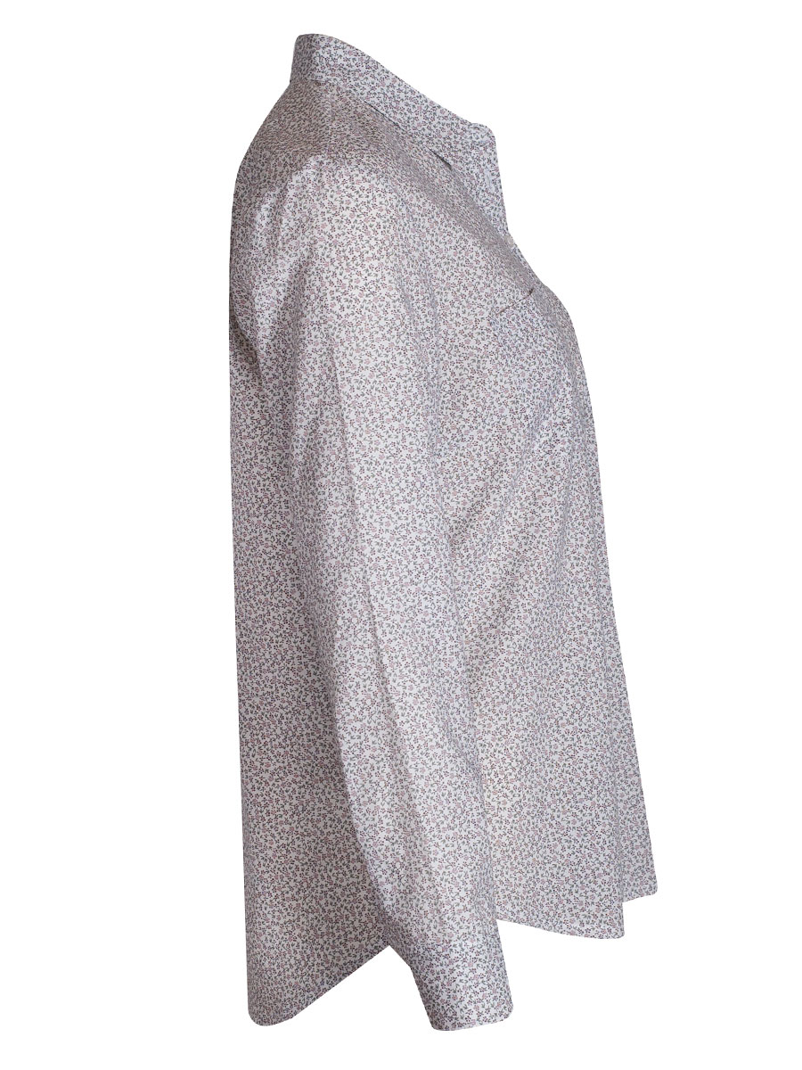 Hammerschmid Melissa Langarmbluse, weiß, All-Over Print, Blümchen #2