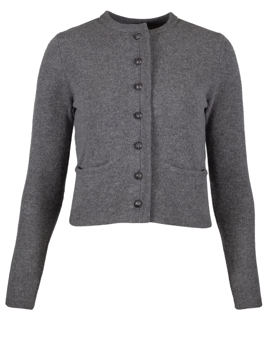 fei scho schee Strickjacke, Damen, midgrey #1