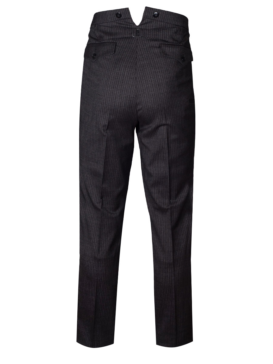 Kultkluft Herrenhose Loisl Stresemann, anthrazit, dunkelgrünes Paspol #2