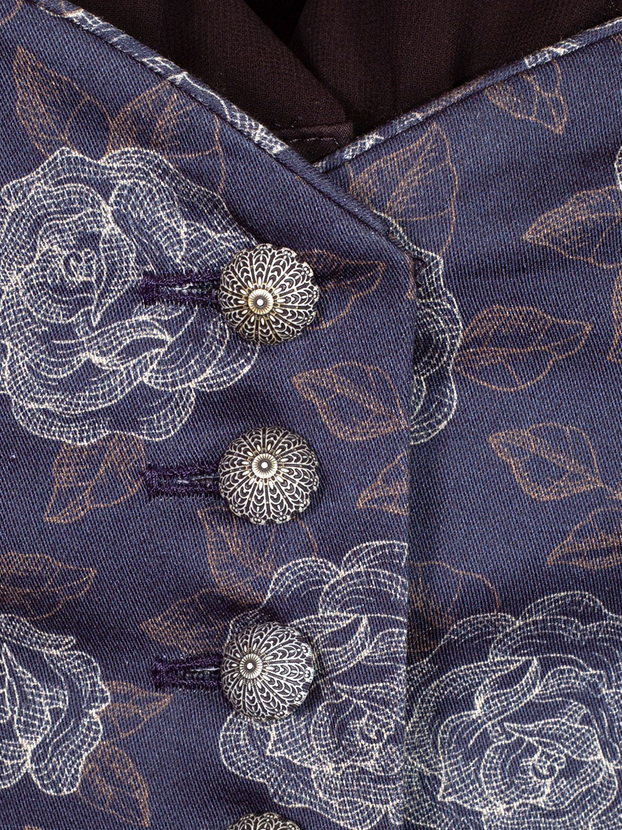 Hammerschmid Dirndl Rothsee, blau, Rosenmuster #6