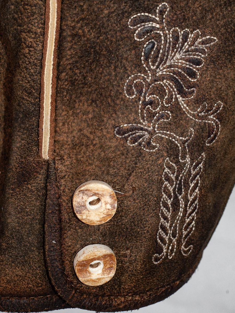 Hammerschmid Zugspitz Lederhose, kurz, braun,  mit Gürtel #5