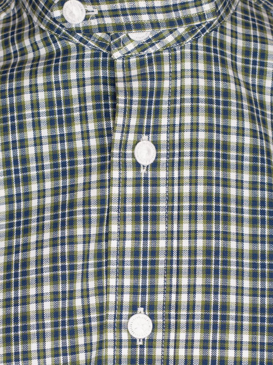 Waldorff Trachtenhemd, blau-grün, kariert, Pfoad, Stehkragen #2