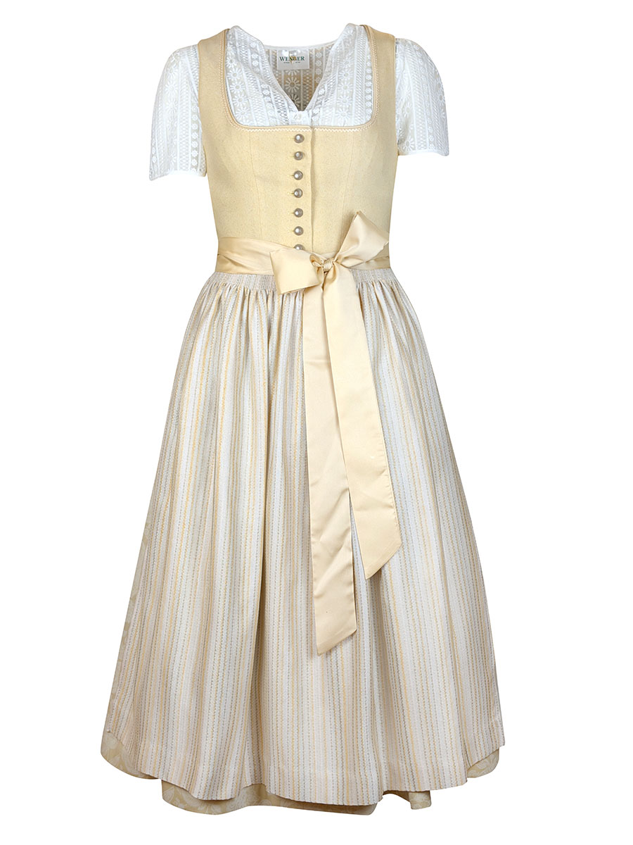 Hammerschmid Dirndl Pillersee, gelb gemustert, 80lg #1