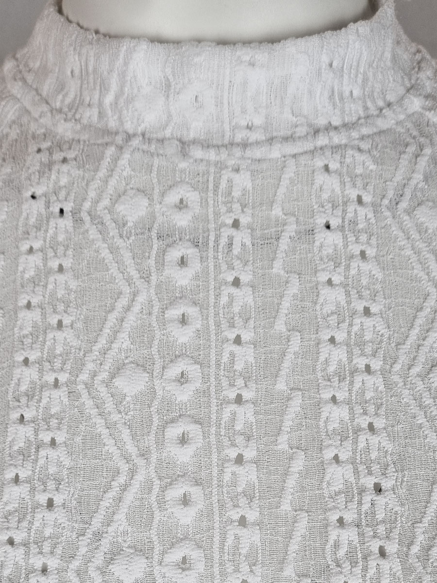 Berwin & Wolff Shirt, weiß, Lochmuster, hochgeschlossen #2