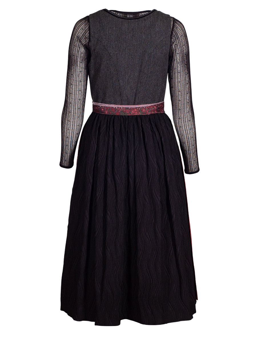Hammerschmid Pillersee Dirndl, schwarz mit rot, 80lg #3