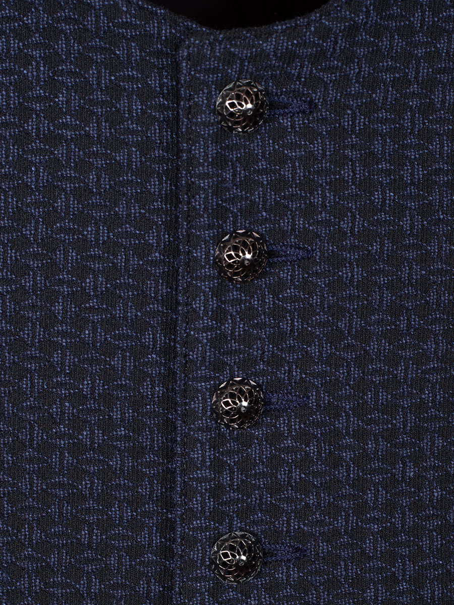 Hammerschmid Trachtenweste Fritz, blau, traditionell, mit Kette #4