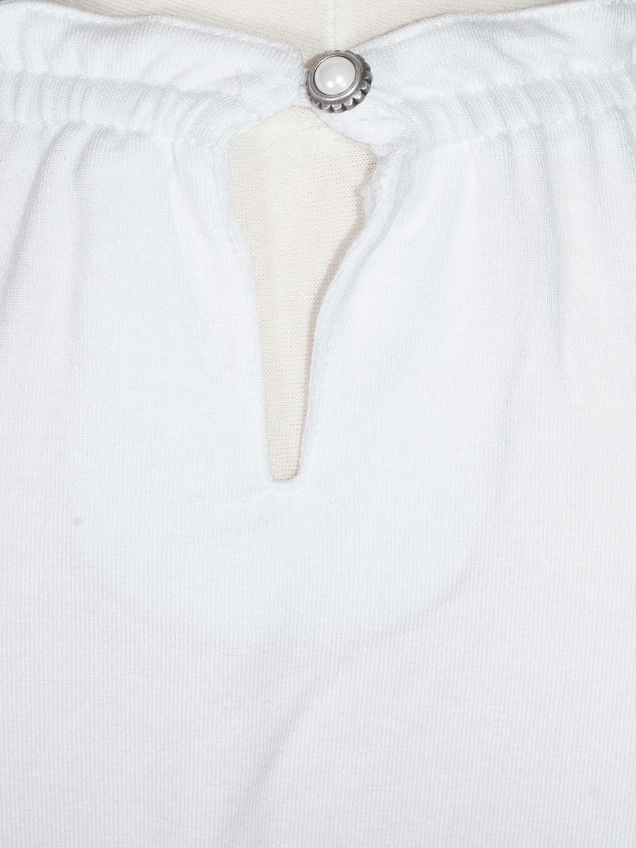 Feli und Hans Safira Langarmshirt, Mädchen, weiß, Rüschenkragen #3