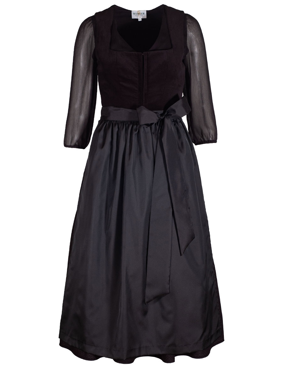Kinga Mathe Dirndl Alice, Samtdirndl, schwarz, 80lg #1