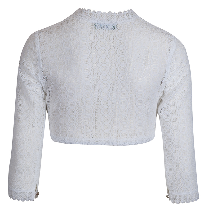 Country Line Dirndlbluse weiß, Spitze, transparent, 3/4-Arm #3