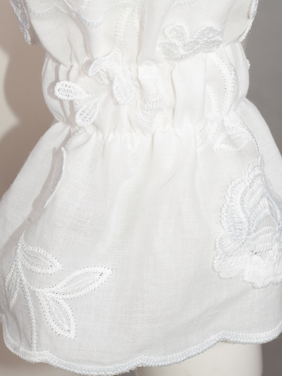 Anna Damenbluse ecru, Blumenmuster, verspielt #5