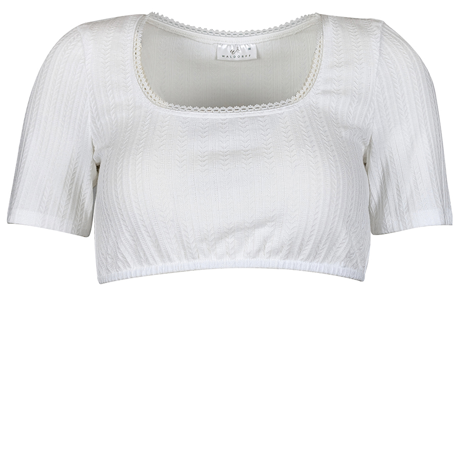 Waldorff Dirndlbluse Lora, weiß, gemustert #1
