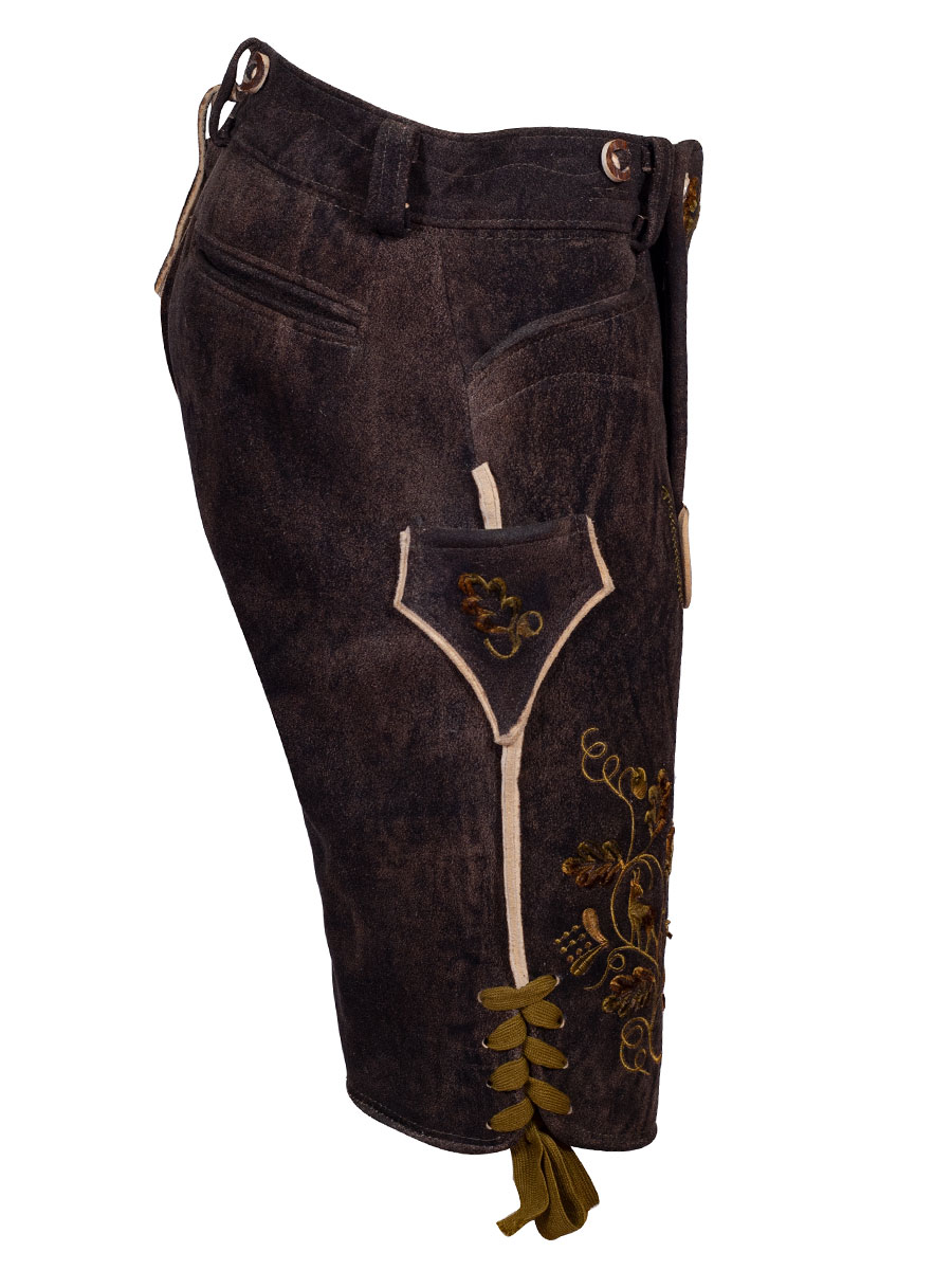 Kurze Lederhose Lambrecht, Hirsch sämisch, eibe, geschmirgelt, hochwertig #2