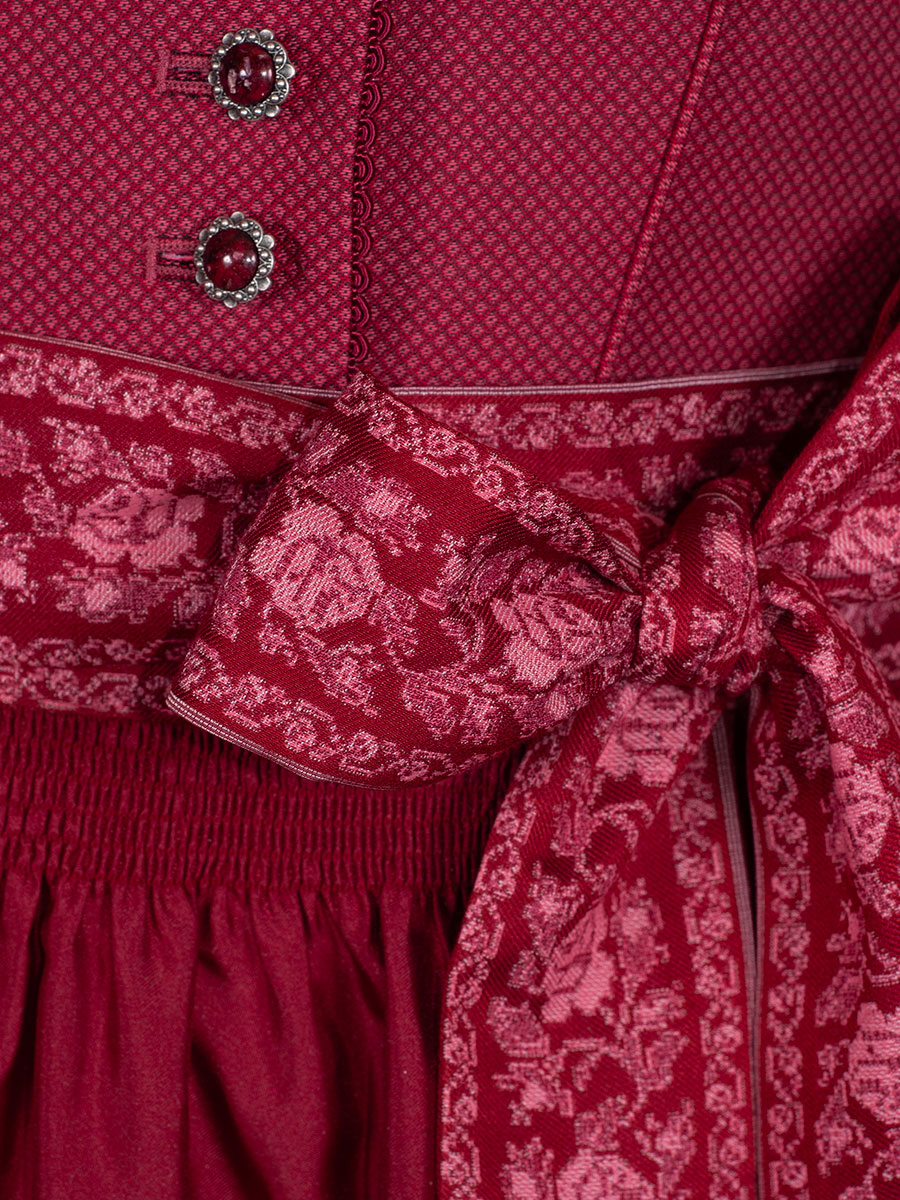 Wenger Cilia Festdirndl, kirschrot, 80lg #4