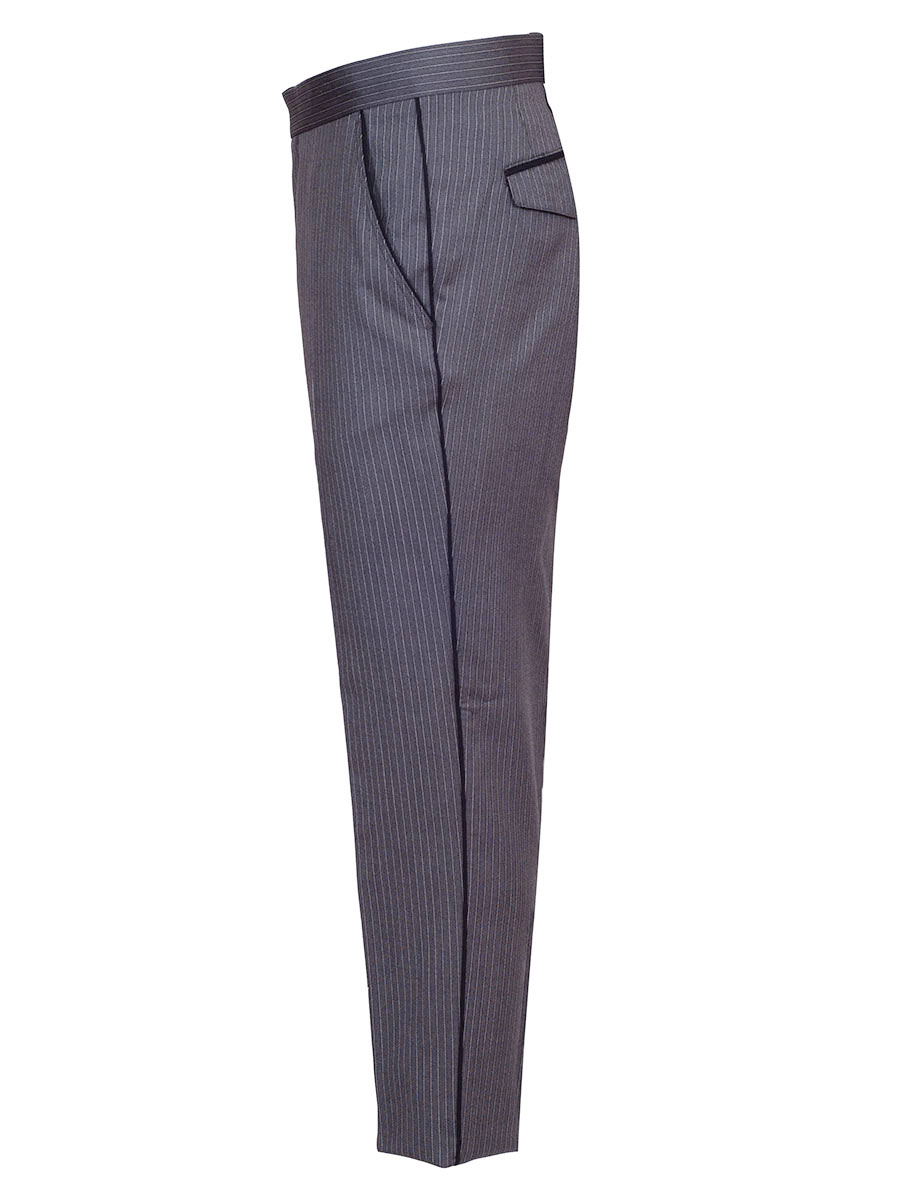 Viererspitz Stresemannhose Jakob, grau, seitlich schwarzes Paspol #2
