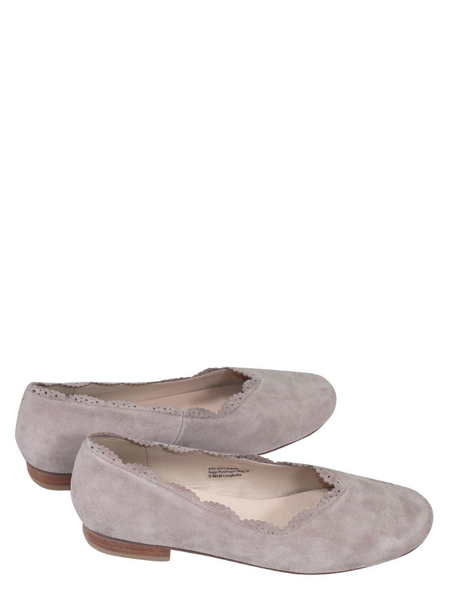 Esgano Schuhe, Ballerina, stein, Wildleder #1