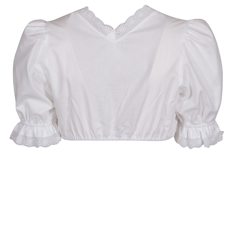Hammerschmid Dirndlbluse Sofie, weiß, Puffärmel, eckiger Ausschnitt #2