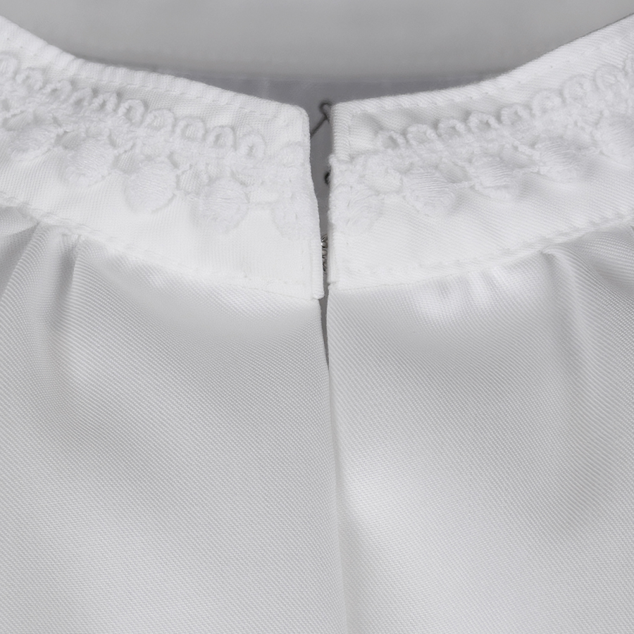 Waldorff Dirndlbluse hochgeschlossen, weiß, elegant #2