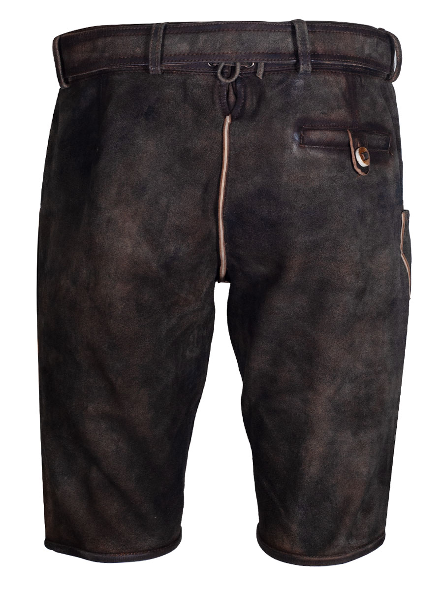 Hammerschmid Kurze Lederhose Passau, Prien gewachst, mit Gürtel, Ziegenleder #3