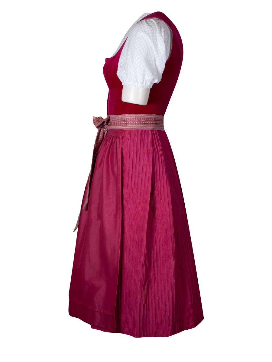 Wenger Dirndl Celina Ute pink, Samtoberteil, 70lg #2