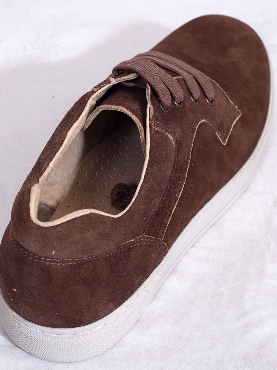 Schuhmanufaktur Gautsche, Sneaker, Hirschcalf, smoke, braun #3