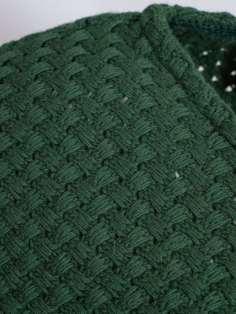 Boos Strickjacke grasgrün, aufwendiges Muster, offen, nur 1 Knopf #4