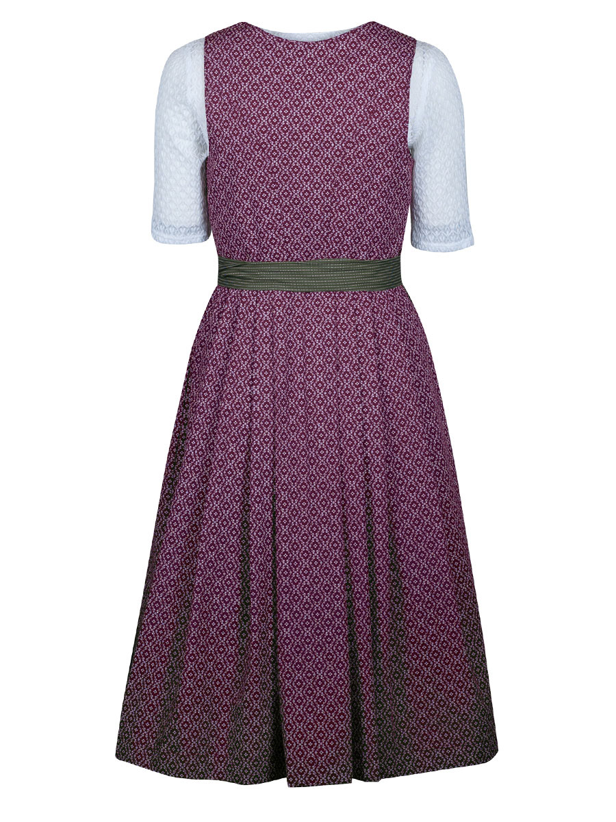 Hammerschmid Dirndl Braunsee, weinrot, oliv, 80lg #4