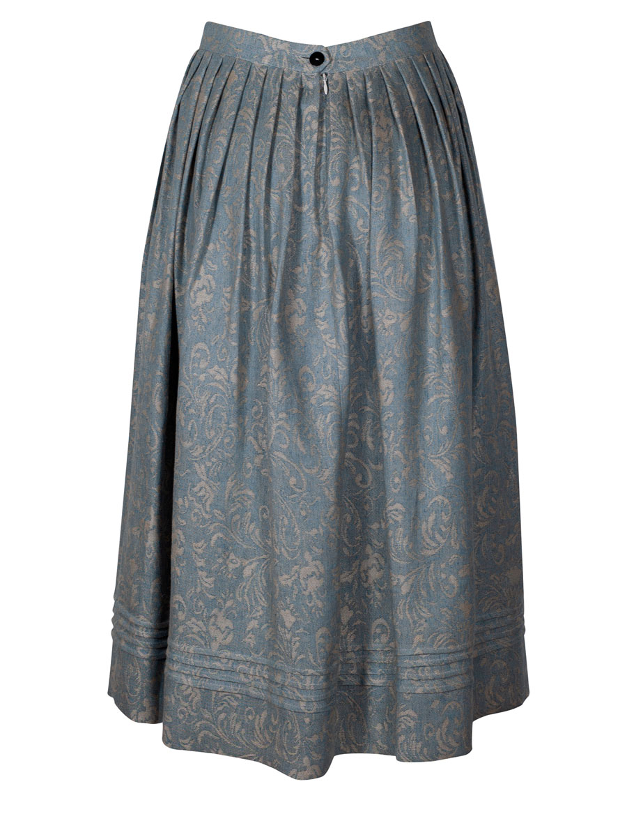 Gottseidank Leinenrock Apollonia, nebelblau-beige, Jacquard-Muster #3