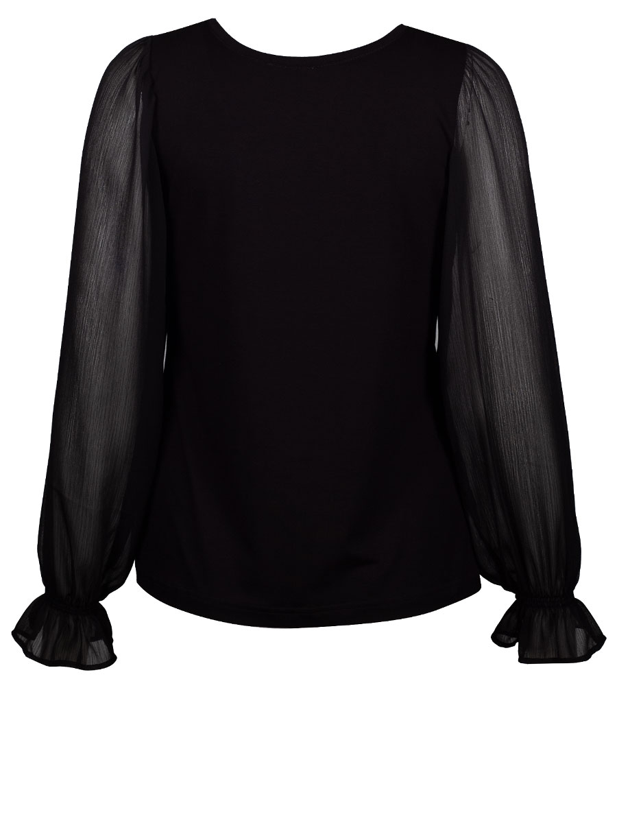 Wenger Damenbluse Irrsee, schwarz, Chiffonärmel #3