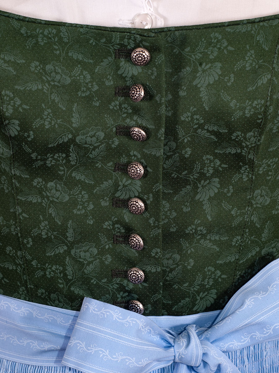 Wenger Baumwolldirndl Anna, grün-blau, 70lg #5