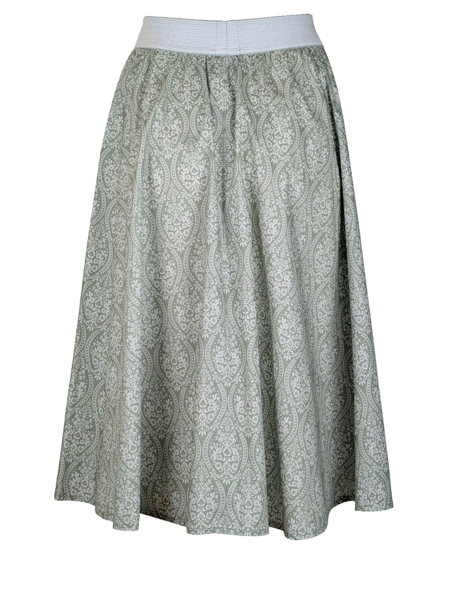 Berwin & Wolff Faltenrock, salbei, gemustert, Gummibund #3