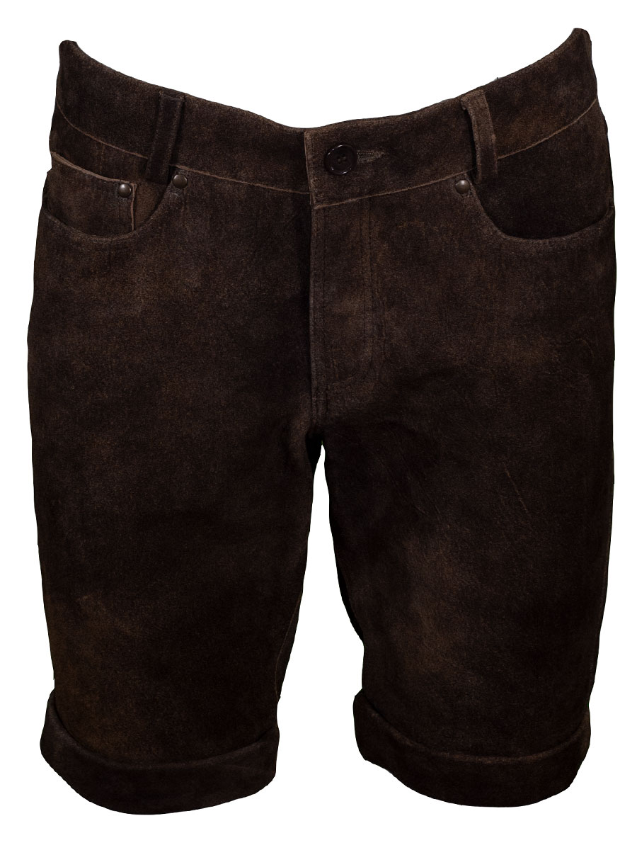 Weinbauer Kurze Lederhose, Stulpenhose, dunkelbraun, ahorn #1