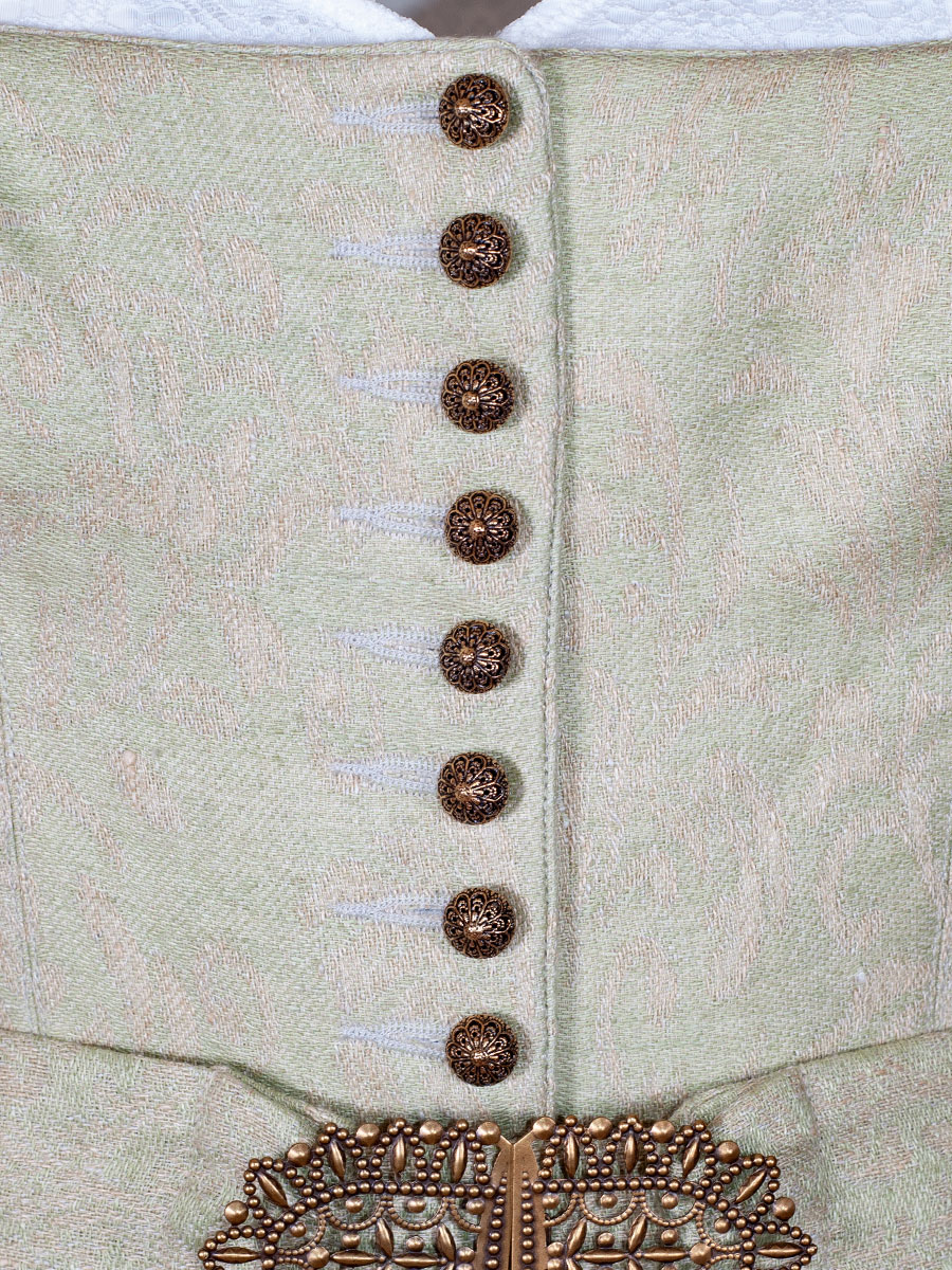 Gottseidank Leinendirndl Monika, lemongras, hochwertig, festlich, 80cm #5