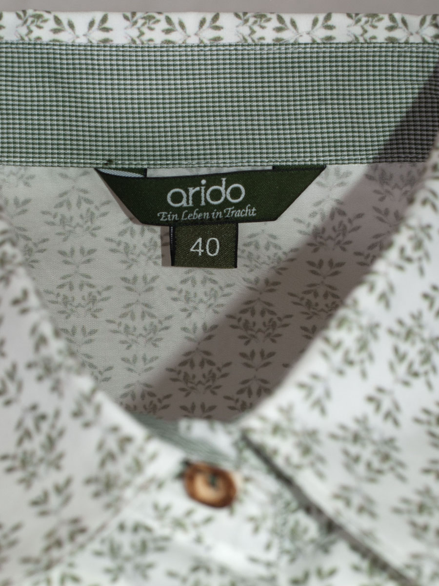 Arido Damenbluse, weiß, grün geblümt #4