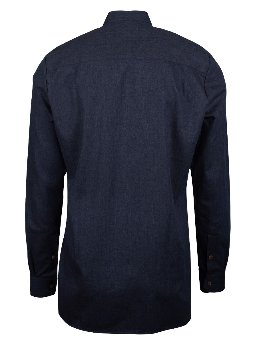 Waldorff Trachtenhemd blau, Pfoad, Stehkragen #3