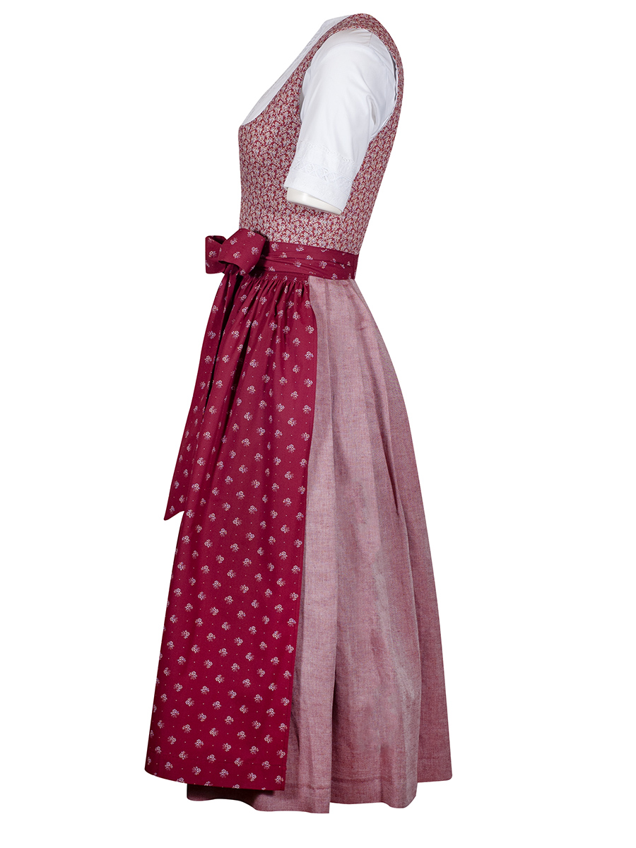 Hammerschmid Pillersee Baumwolldirndl, rot-beige, Stretch, 80lg #2