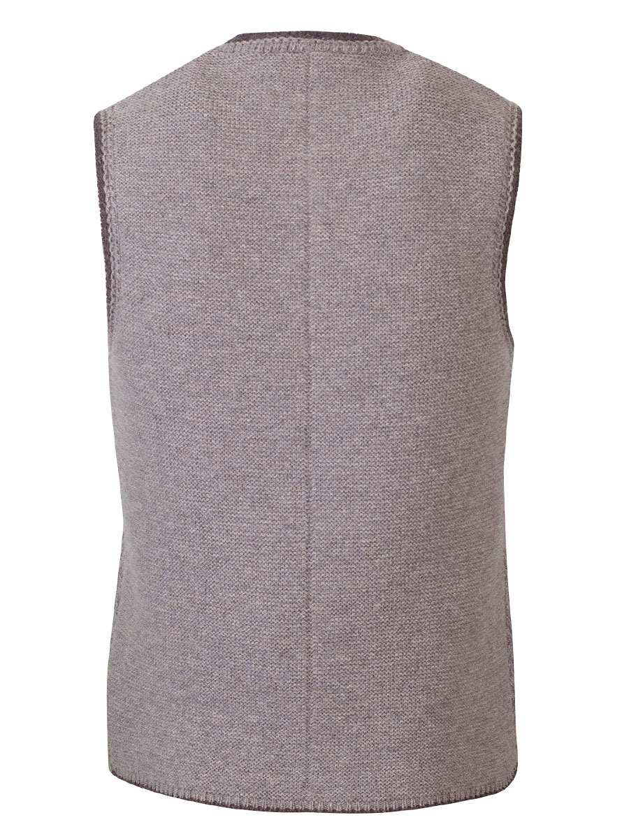 hausg'macht Strickweste Fridolin schlamm, Rautenmuster, Hirschhornknöpfe #2