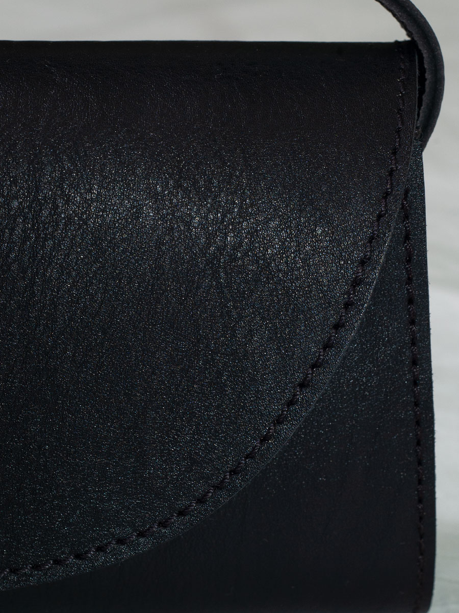 Sima Trachten Umhängetasche, Leder, schwarz, schlicht #5