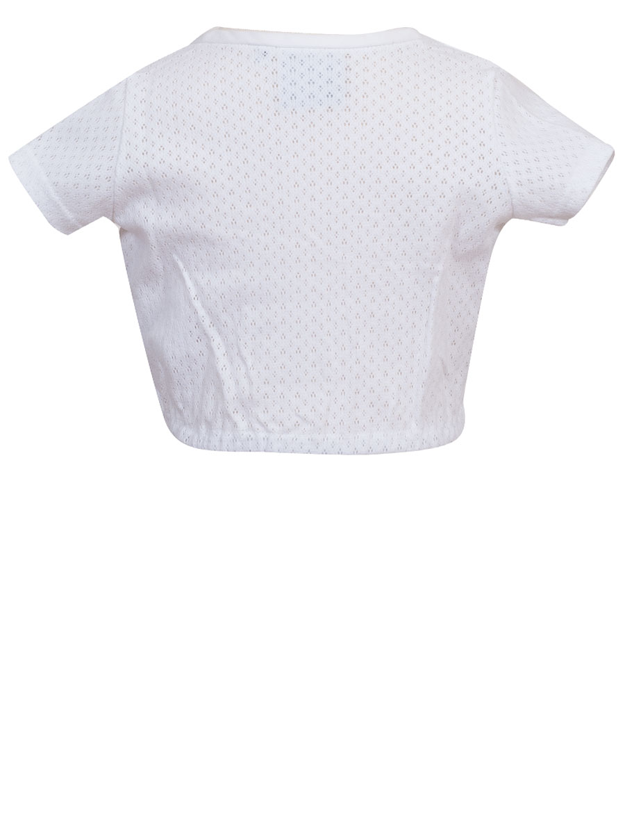 Hammerschmid Frieda Dirndlbluse, Mädchen, weiß, Lochmuster #2